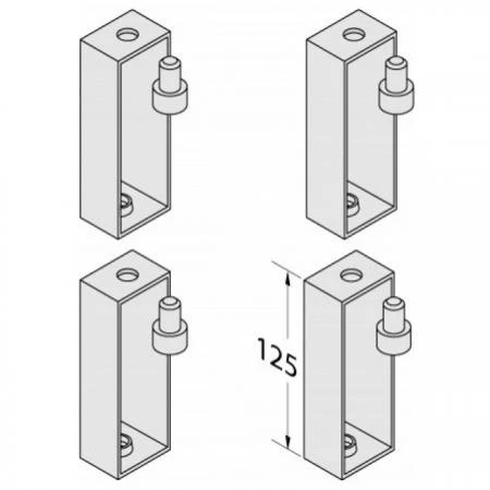 Фото Bette Комплект удлинителей 125 мм к металлической раме для поддонов высотой h15см