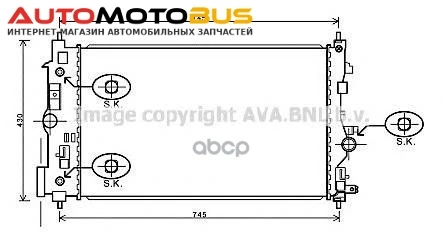 Фото Радиатор охлаждения AVA QUALITY COOLING OL2546