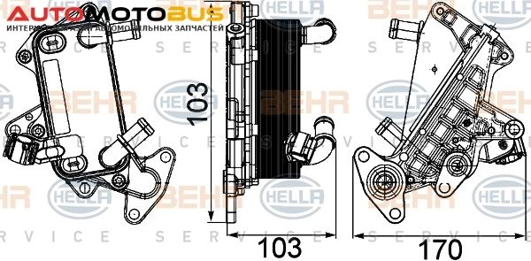 Фото Радиатор АКПП Hella 8MO 376 725-311