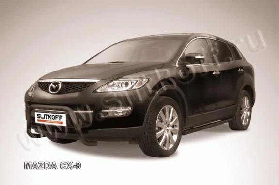 Фото Slitkoff Кенгурятник d57 низкий мини черный MAZDA CX-9 (2007)