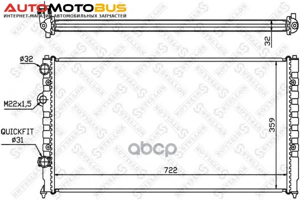 Фото Радиатор системы охлаждения Stellox 1025073SX