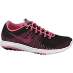 фото Nike Flex Fury Girls Athletic Shoe (3.5, BLACK/WHITE-PINK POW-VVD PINK)