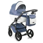 фото Коляска 2в1 BeBe-Mobile Ravenna V10 кожа белая + джинс