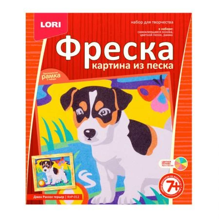 Фото Картина из песка "Фреска" - Джек-Рассел-терьер" LORI