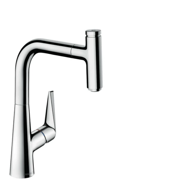 Фото Hansgrohe Kitchen 73852000 M5115-H220 Кухонный смеситель, однорычажный, с вытяжным изливом, хром