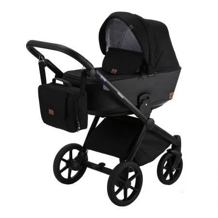 Фото Коляска 2 в 1 BeBe-mobile Cezaro кожа черная/черный