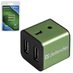 фото Хаб DEFENDER QUADRO IRON, USB 2.0, 4 порта, алюминиевый корпус, порт для питания