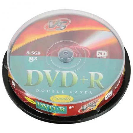 Фото Диски DVD+R VS, 8,5 Gb, 8x, 10 шт., Cake Box, двухслойный