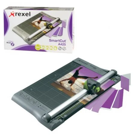 Фото Резак REXEL роликовый A425pro 4in1-A4, 10 л., металлич. основание, 4 стиля резки (ACCO Brands, США)