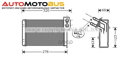 Фото Радиатор печки AVA QUALITY COOLING RTA6099