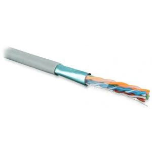 Фото Кабель витая пара 305м hyperline futp4-c5e-s24-in-pvc-gy 42052