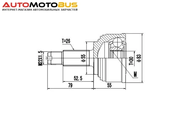 Фото Шрус DYNAMATRIX DCV823022