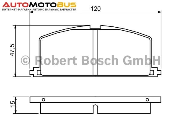 Фото Комплект тормозных колодок Bosch 0986468701