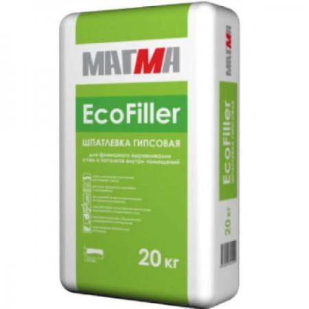 Фото Магма Шпатлевка гипсовая Магма EcoFiller Для стен, потолков 20кг