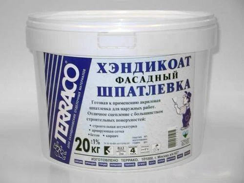 Фото Terraco Handycoat, акриловая шпатлевка фасадная, 25 кг.