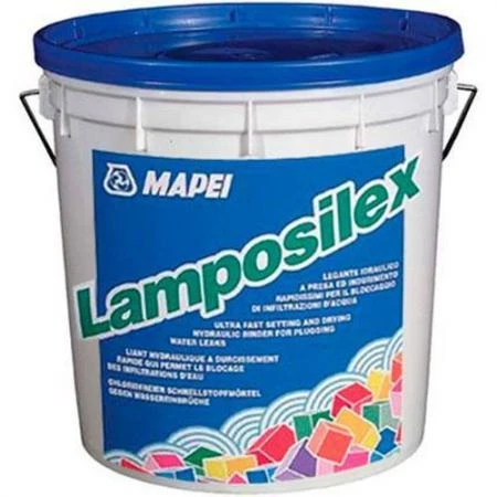 Фото Гидропломба Mapei Lamposilex для остановки протечек воды, 5 кг.