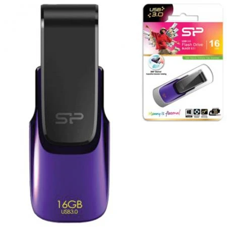 Фото Флэш-диск 16 GB, SILICON POWER B31, USB 3.0, фиолетовый