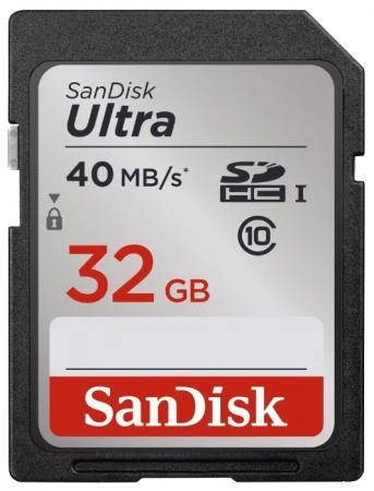 Фото Sandisk Карта памяти Sandisk Ultra SDHC Class 10 UHS-I 40MB/s 32GB