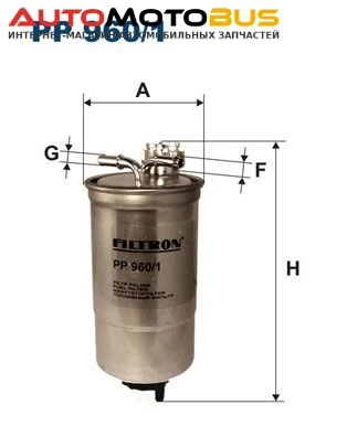 Фото Фильтр топливный FILTRON PP960/1