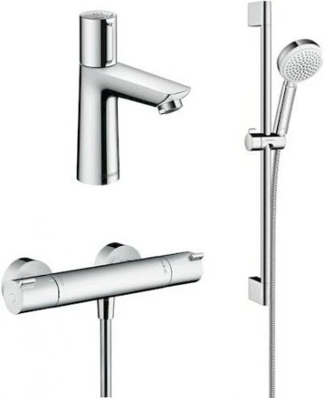 Фото Комплект для ванной Термостат Hansgrohe Ecostat 1001 CL ВМ 13211000 для душа + Смеситель Hansgrohe Talis Select E 71750000 для раковины