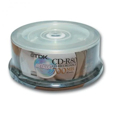 Фото Диск CD-R TDK, 700 Mb, 52х, 25 шт., Cake Box