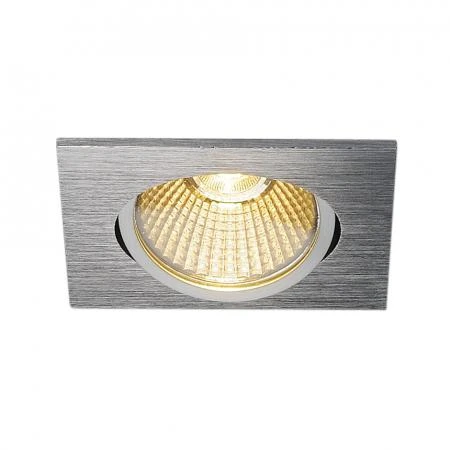 Фото NEW TRIA 68 LED SQUARE SET светильник с COB LED 9ВТ (12Вт), 3000К, 800lm, 38°, с бл. питания, алюмин | 114396 SLV