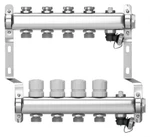 фото Коллектор 1"- 3/4 в сборе на 5 выходов Wester (для теплого пола