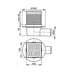 фото Сливной трап AlcaPlast APV1 105x105/50 с гидрозатвором