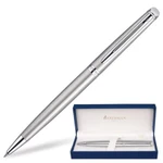 фото Ручка шариковая WATERMAN "Hemisphere Stainless Steel CT", корпус нержавеющая сталь, детали с палладиевым покрытием, синяя