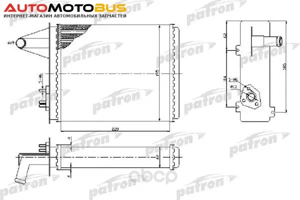 Фото Радиатор кондиционера автомобильный PATRON PRS2093