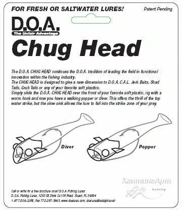 Фото Приманка 'CHUG HEAD' со сменными головами