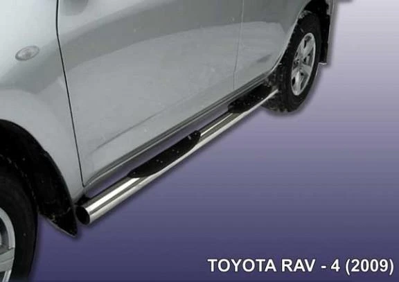 Фото Slitkoff Защита порогов d76 с проступями Toyota Rav 4 2009