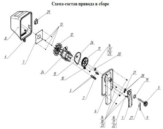 Фото Зубр Пускатель магнитный DKLD DZ-6 бетономешалки Зубр БС-180-850 (рис.29)