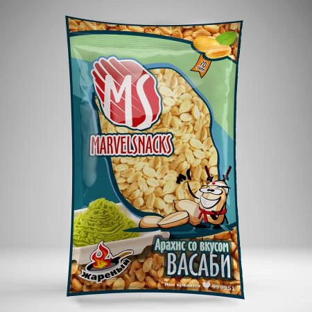 Фото Арахис со вкусом васаби "Marvelsnacks" 70 гр/35 шт