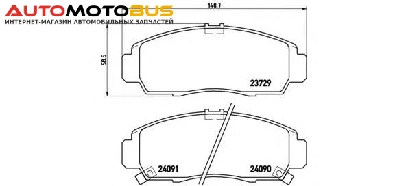 Фото Комплект тормозных колодок Brembo P28034