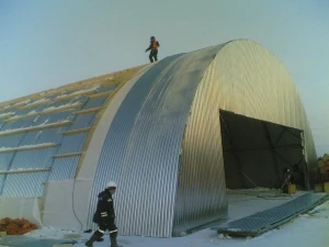 Фото Ангары арочные металлические от производител.