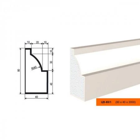 Фото Молдинг ЦВ-80/1