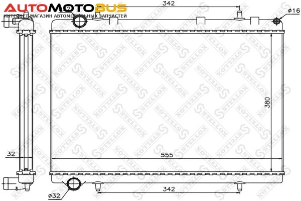 Фото Радиатор охлаждения двигателя STELLOX 10-26121-SX