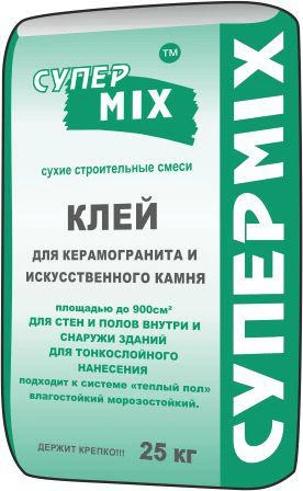 Фото Клей для керамогранита и искусственного камня «Супер Mix»