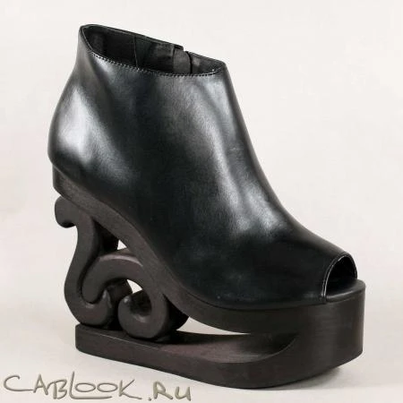 Фото Jeffrey Campbell JEFFREY CAMPBELL ботильоны на танкетке SKATE black