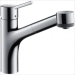 фото Hansgrohe Kitchen 73860000 M5216-H170 Кухонный смеситель, однорычажный, с вытяжным душем, хром