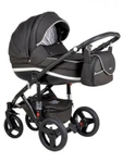 фото Коляска 2в1 BeBe-Mobile Movo R11 кожа белая + черный