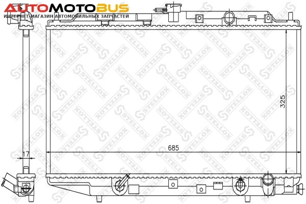 Фото Радиатор охлаждения двигателя STELLOX 10-25823-SX