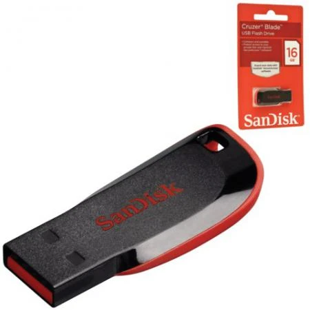 Фото Флэш-диск 16 GB, SANDISK Cruzer Blade, USB 2.0, черный