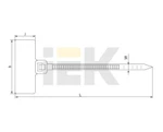 фото Хомут кабельный IEK 110x2.5 мм пластик белый