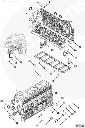 Фото 4946586 / 4955412 блок цилиндров CUMMINS 6ISBe 285