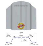 фото Металлический штакетник (евроштакетник) широкий 115мм Оцинкованный