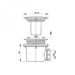 фото Сифон для душевого поддона AlcaPlast A49CR