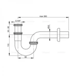фото Сифон для биде AlcaPlast A45E металл