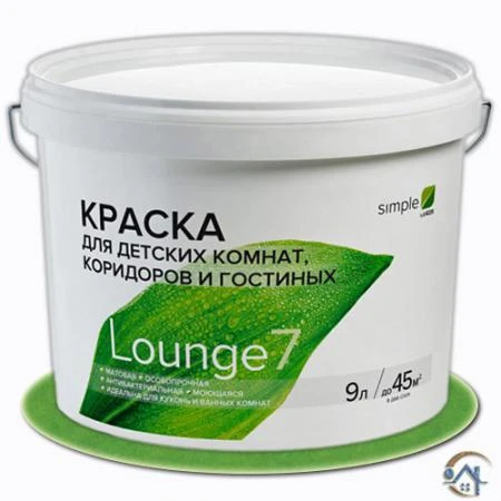 Фото Краска Vincent Decor Simple Lounge 7 База А для стен и потолков, 9 л.